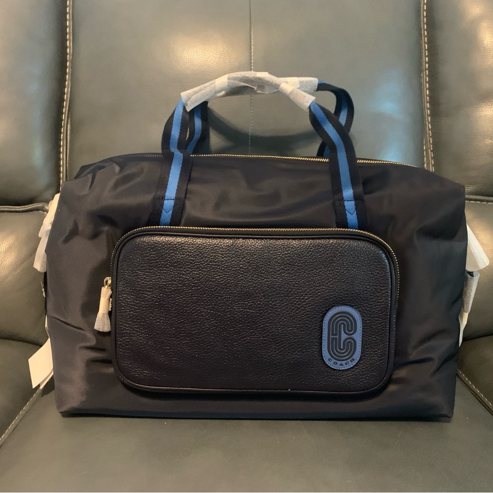 Coach Navy Blue Duffel Bag